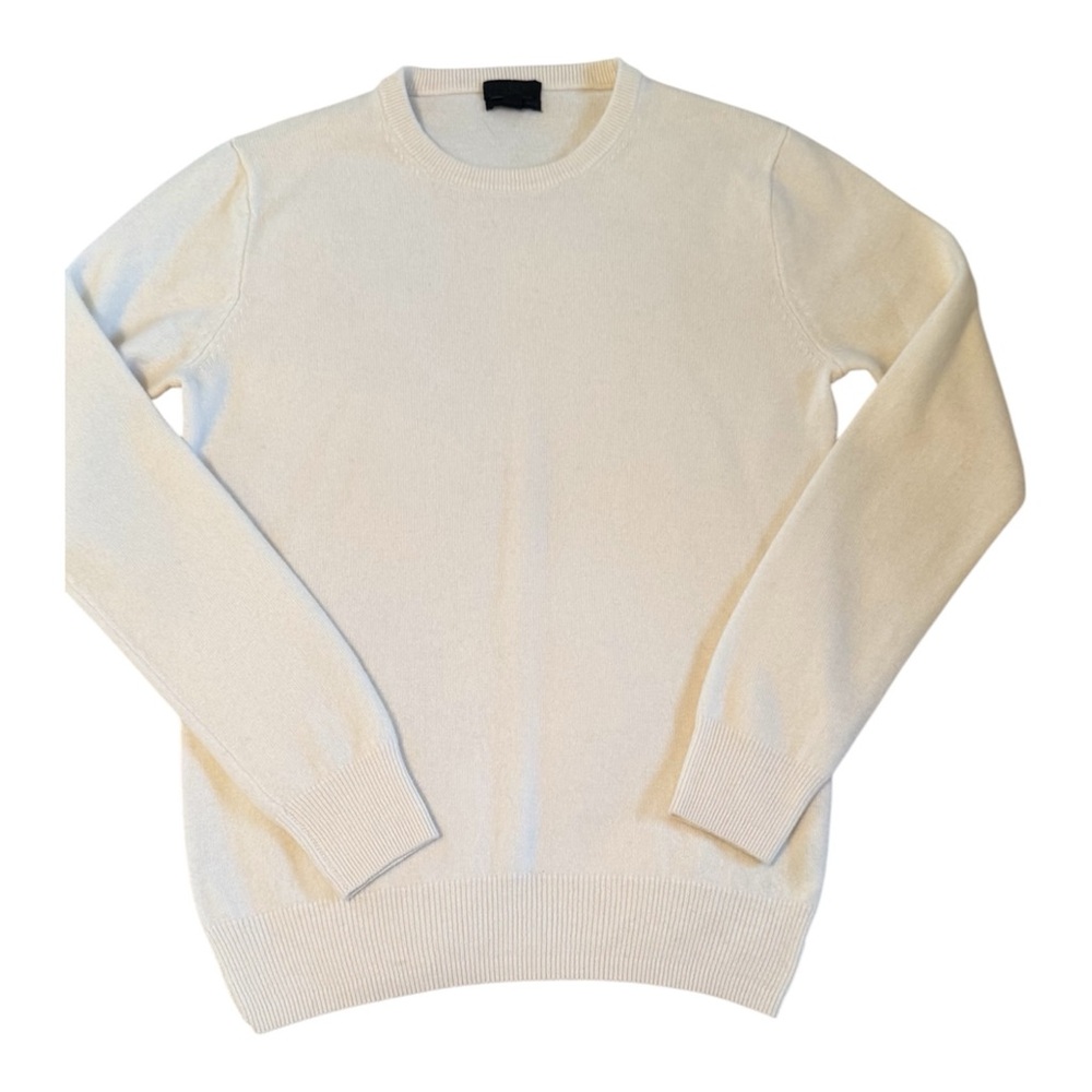 J. Crew 100% cashmere boyfriend sweater in ivory sz XXS